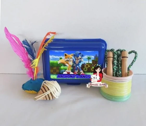 Maleta Baú Boa Infância Personalizado Sonic Filme 2020