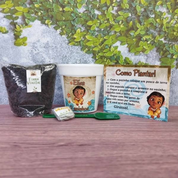 30 Uni. Kit Jardinagem + 30 Uni. Kit Massinha Zip Lock - Moana - Informar o tema no chat da compra.