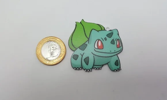 Pingente Pokémon Bulbasaur em Acrílico UV