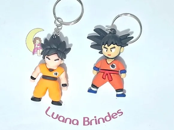 Chaveiro Dragon Ball 3d Emborrachado Pacote com 2 Unidades