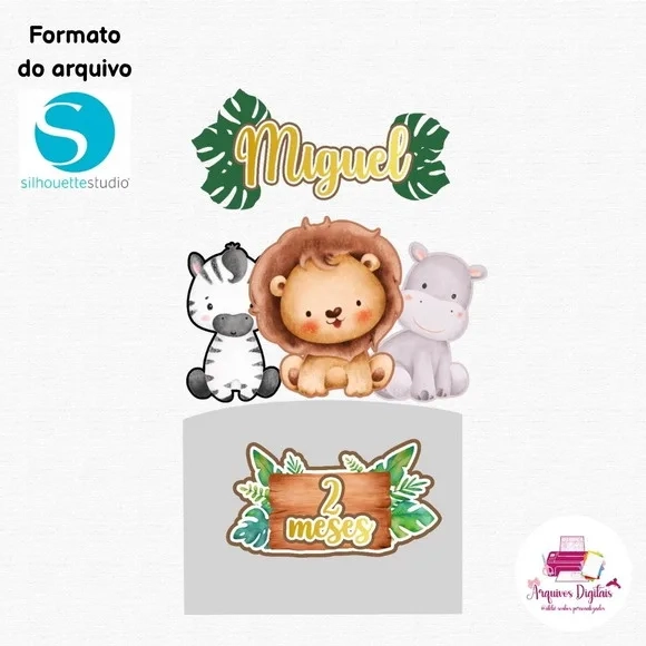 Arquivo Digital - Topo de Bolo Safari
