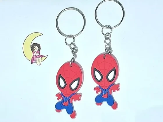 Chaveiro Homem Aranha Emborrachado Pacote com 6 Unidades
