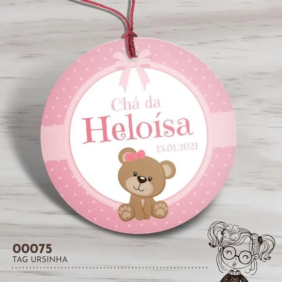 Tag Redonda Ursinha - 00075