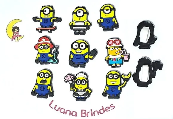 Minions Profissões C/adaptador P/cadarço Pacote C/9 Unidades