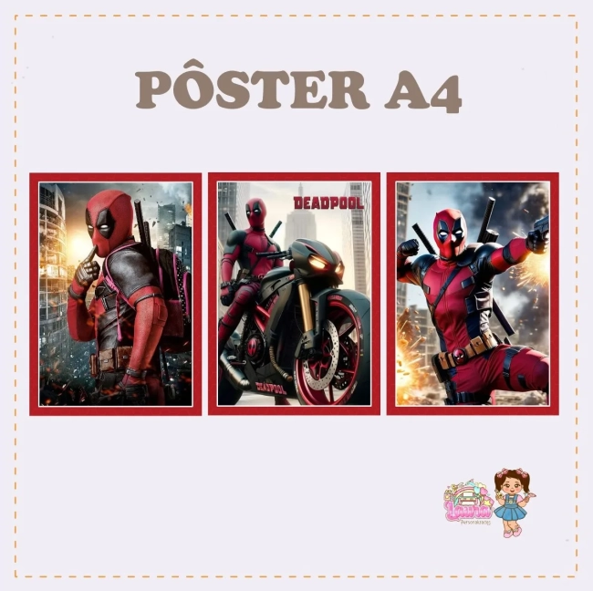 Kit Festa Só Um Bolinho DEADPOOL - Decoração de Festa