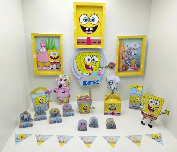 Kit 60 Lembrancinhas Bob Esponja