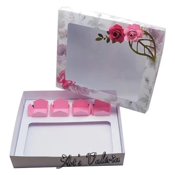 Caixa para Barra de Chocolate e 4 Doces
