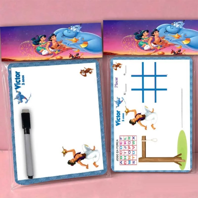 Lousa Magica Personalizada lembrancinhas Aladim