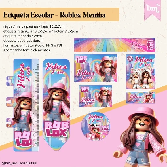 60 Etiquetas Roblox Menina