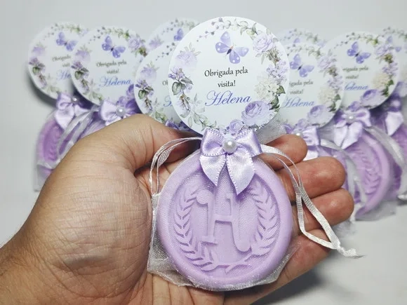Lembrancinha Maternidade Menina, Sabonete Letra Inicial