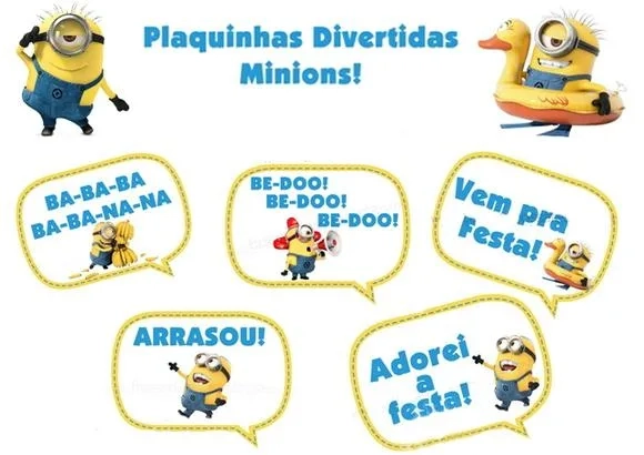 Placa com Frases p/ fotos - Personagens