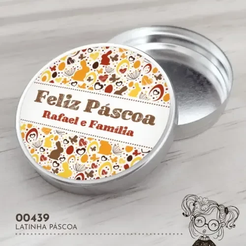 Latinha Adesivada Páscoa - 00439