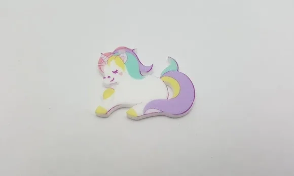 Pingente de Unicórnio em Acrílico U.V. de 2,9cm