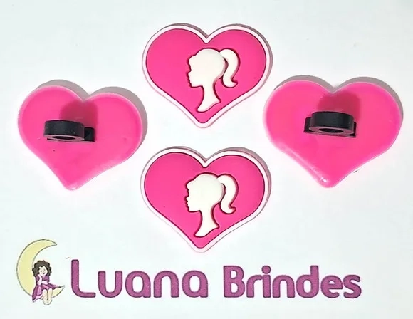 Ponteira P/lápis Barbie Coração Pacotes com 6 Unidades