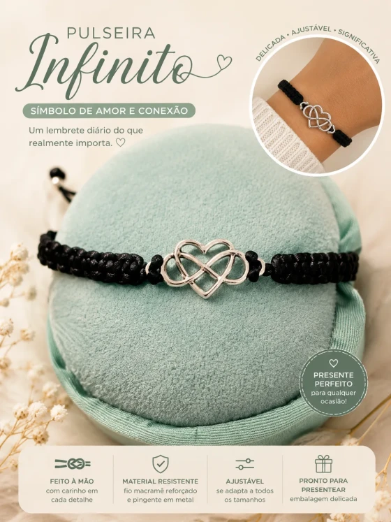 Pulseira Infinito – Símbolo de Amor e Conexão