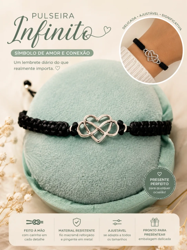 Pulseira Infinito – Símbolo de Amor e Conexão