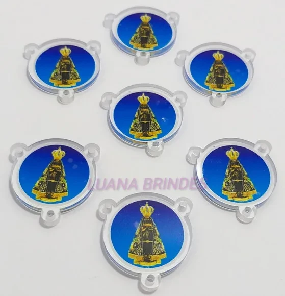 Entremeio de Nossa Senhora Aparecida Acrilico - Pct 4 unids