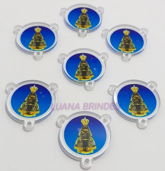 Entremeio de Nossa Senhora Aparecida Acrilico - Pct 4 unids