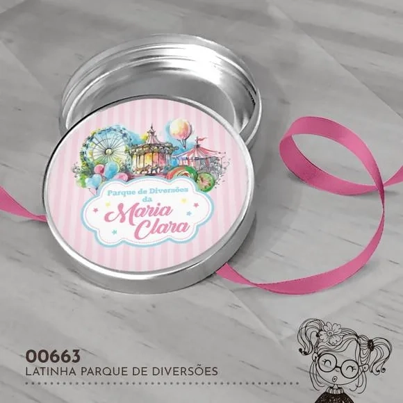 Latinha Adesivada Parque de Diversões - 00663