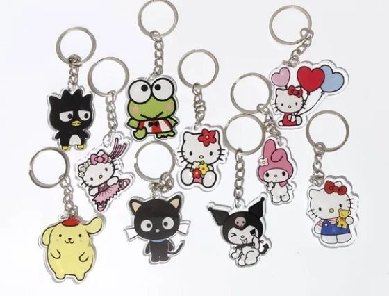 Chaveiro Hello Kitty de Acrílico Impresso 30 Unidades