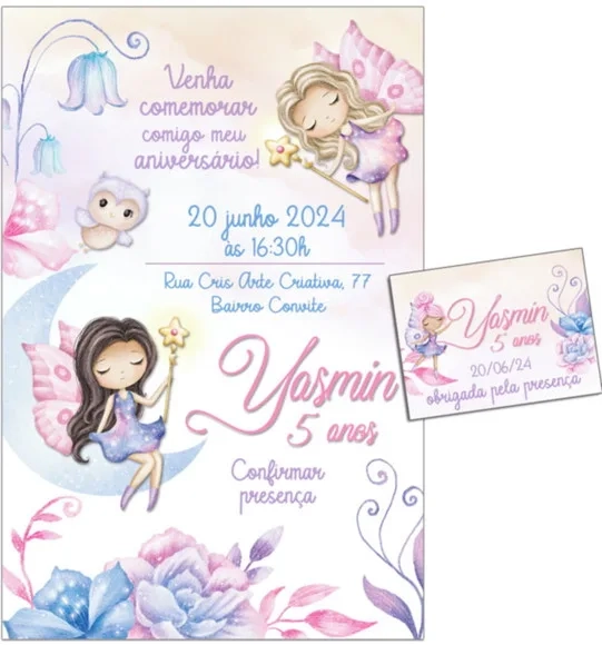 Convite Digital C/tag Jardim das Fadas 8