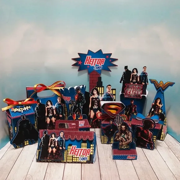 Kit 60 Lembrancinhas Liga da Justiça