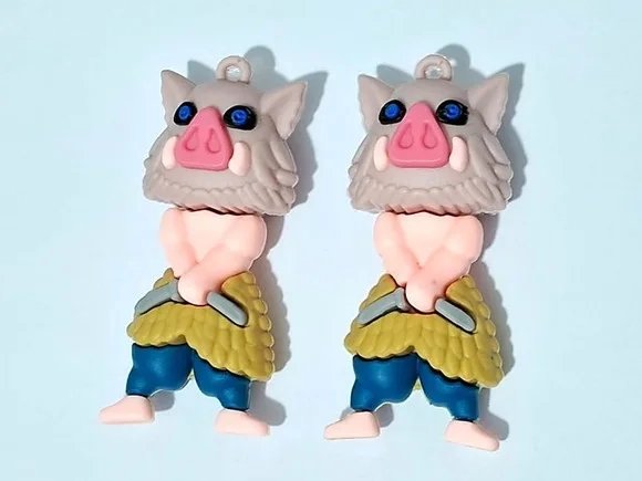 Pingente Inosuke Hashibira 3d Pacote com 2 Unidades