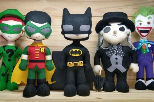 Kit Batman e Vilões em Feltro