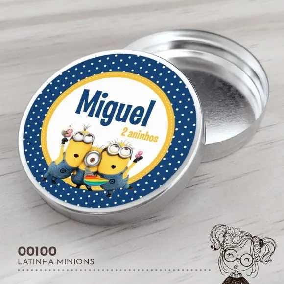 Latinha Adesivada Minions - 00100