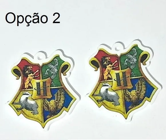 Pingente Brasão Harry Potter Pacotes com 8 Unidades