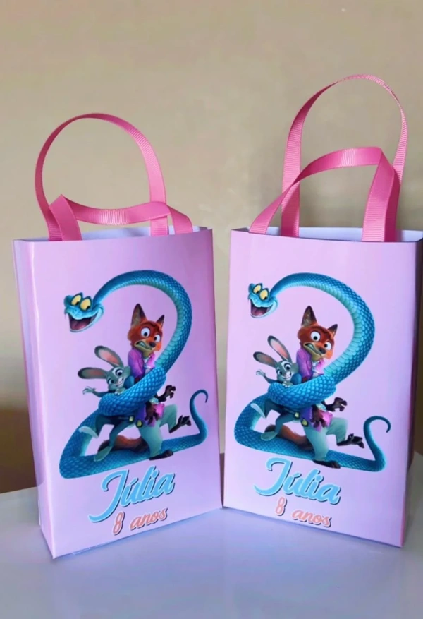 Sacolinhas Personalizada Zootopia Lembrancinhas Para Aniversário