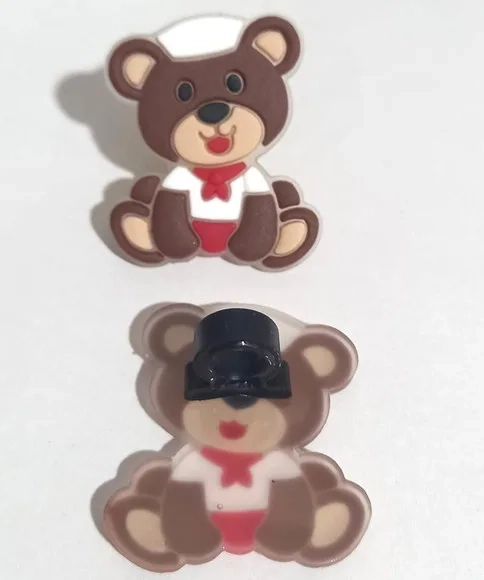 Ponteira P/lápis Urso Marinheiro Variados- 6 Unidades
