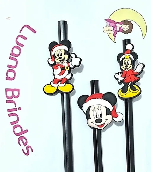 Lápis C/ponteira Mickey e Minnie Natal Pacote com 6 Unidades