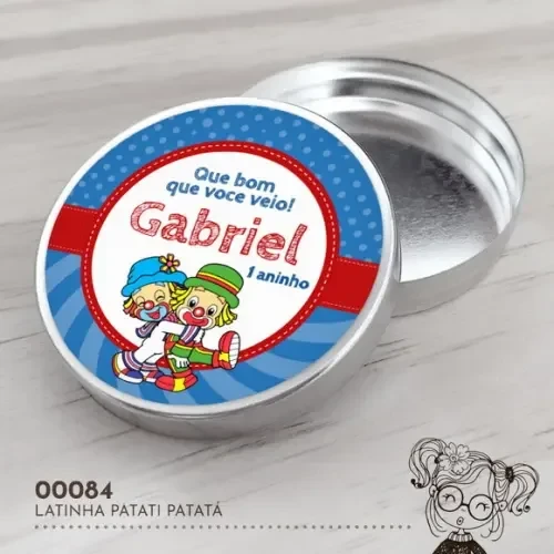 Latinha Adesivada Patati Patatá - 00084