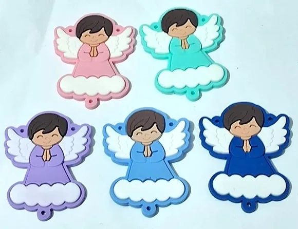 Pingente Anjo Emborrachado 5cm Colorido- 5 Unidades