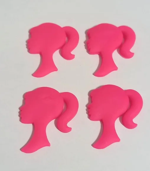 Aplique Silhueta Barbie Emborrachado - Pct com 6 Unidades