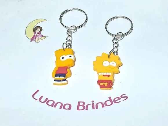 Chaveiro os Simpsons Emborrachado Pacote com 6 Unidades