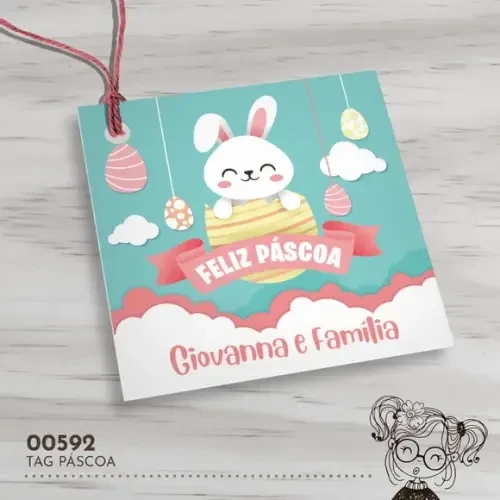Tag Quadrada Páscoa - 00592