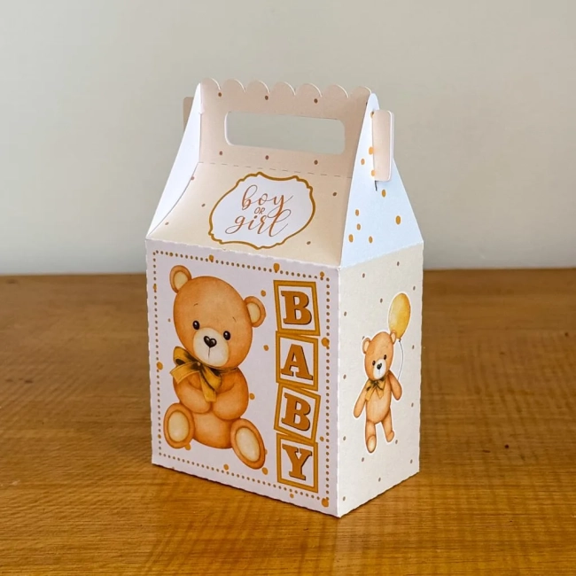 PEGUE E MONTE - Kit Festa CHA DE BEBE URSINHO NEUTRO Decoração de Festa | Lembrancinhas | Aniversário | Personalizados
