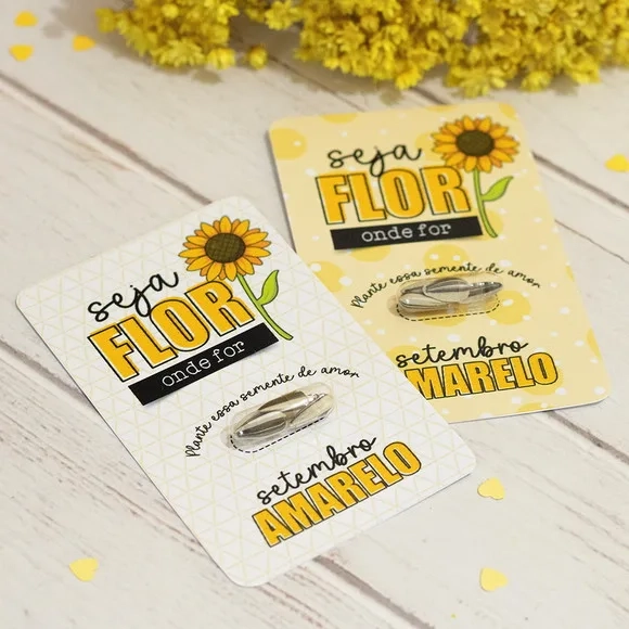 Cápsula com Semente Girassol - Setembro Amarelo