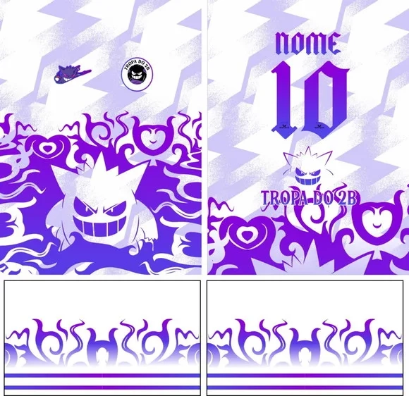 Arte Vetor Camisa Interclasse Gengar Branco Mod-228