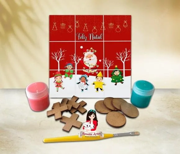 Jogo da Velha com Tinta Personalizado Natal Novo