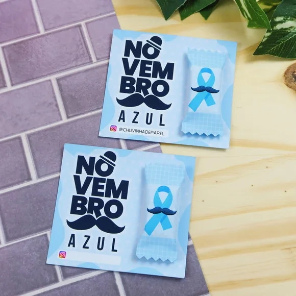Card com Bala Novembro Azul