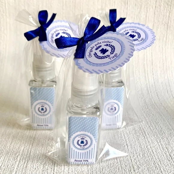 Álcool 70% Spray Urso Rei Lembrancinha Maternidade