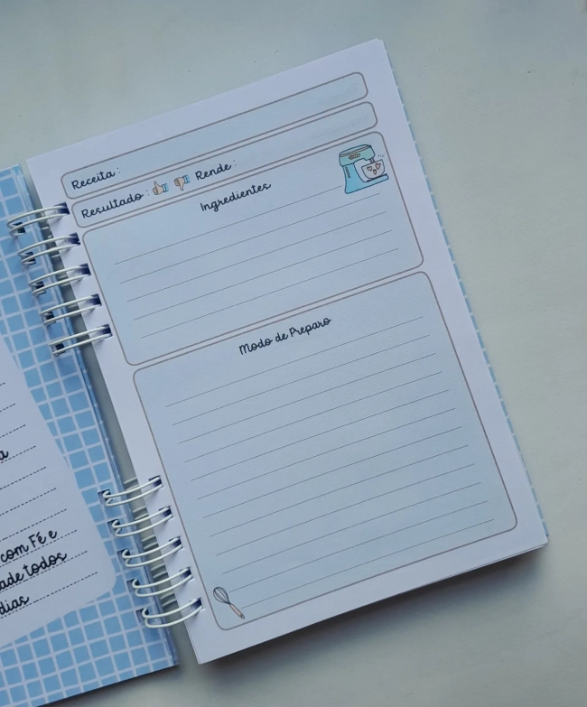Caderno de Receitas Personalizado c/ Nome