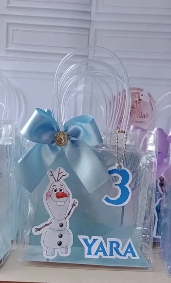 Sacolinha Transparente Luxo Festa Infantil Personalizada