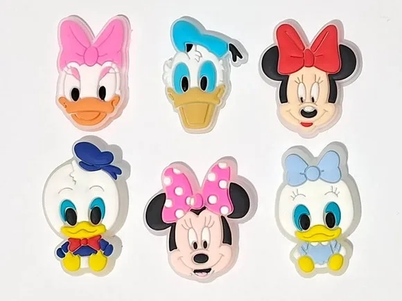 Aplique Minnie Fluorescente 3cm Pacotes com 6 Unidades