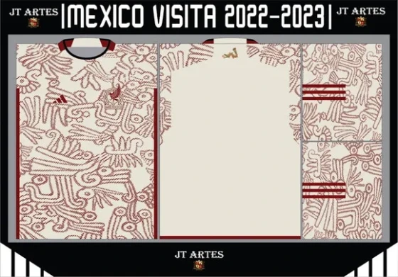 Vetor Da Camisa Mexico Visita Qatar 2022