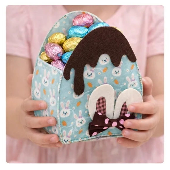 Cesto de Páscoa em Feltro Decorativo ? Porta Chocolates