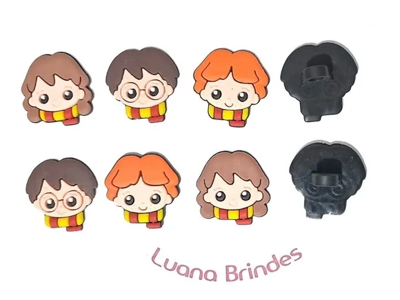 Ponteira P/lápis Harry Potter Emborrachado Pacote C/6 Peças